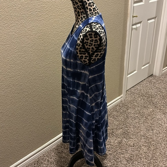 Tie dye cover up/ tank dress, 2 pockets, size M - Picture 4 of 6